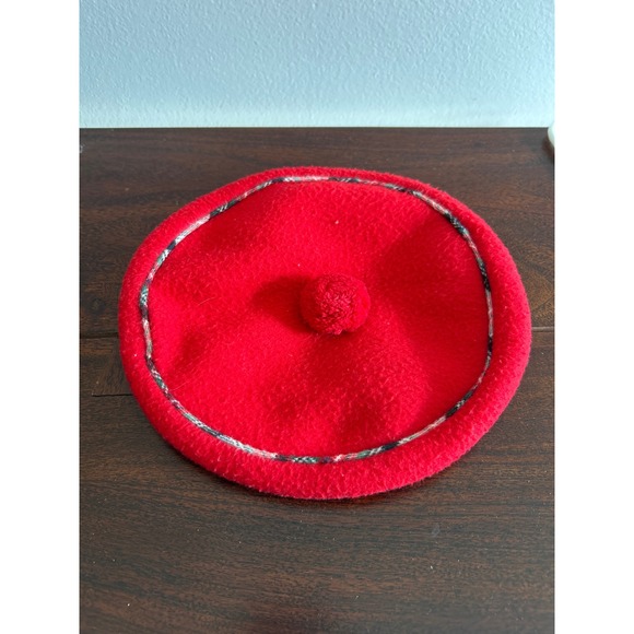 Pattycakes Vintage Girls Red Fleece Top Black Cord Scottie Jumper Beret Set 6 - Picture 8 of 9